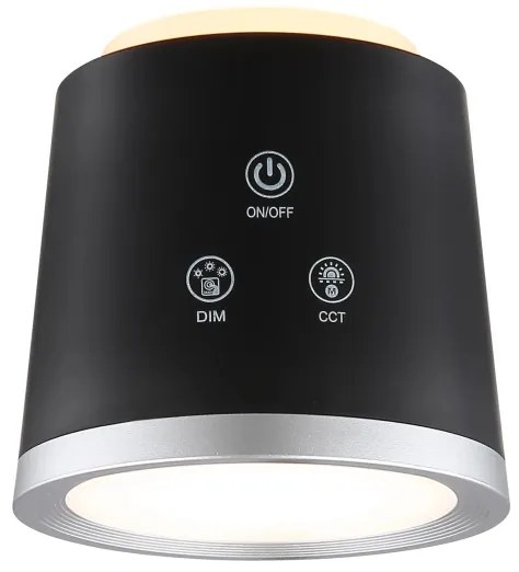 Globo 58454B - Lampada da tavolo LED dimmerabile touch MEEYA LED/6W/3,7V nera