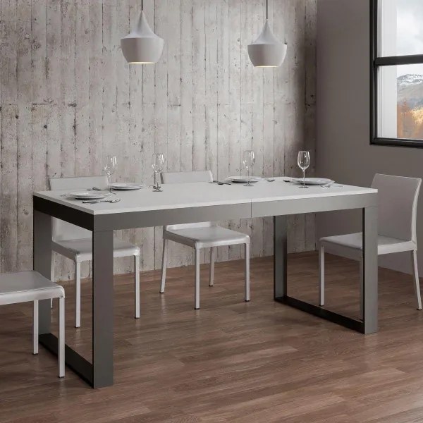 Tavolo TECNO EVOLUTION 160 allungabile fino a 420 cm BIANCO FRASSINO