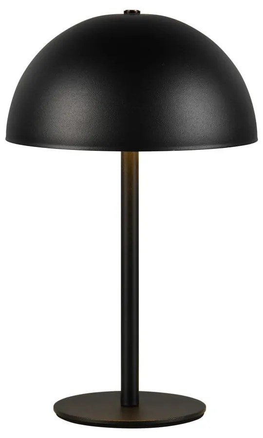 Lampada da tavolo LED nera opaca con paralume in metallo (altezza totale 21 cm) Munoz – Trio