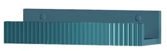 Mensola per bagno Niwa L 40 cm laccato opaco blu pacifico con vetro blu pacifico