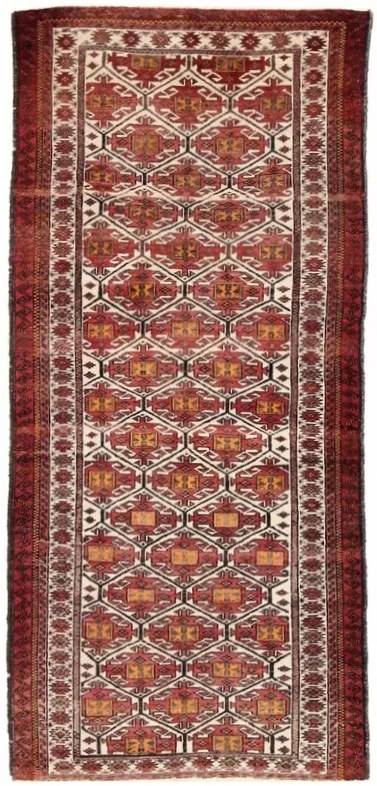 Beluch Tappeto persiano 80x170 Marrone (Iran) Annodato A Mano