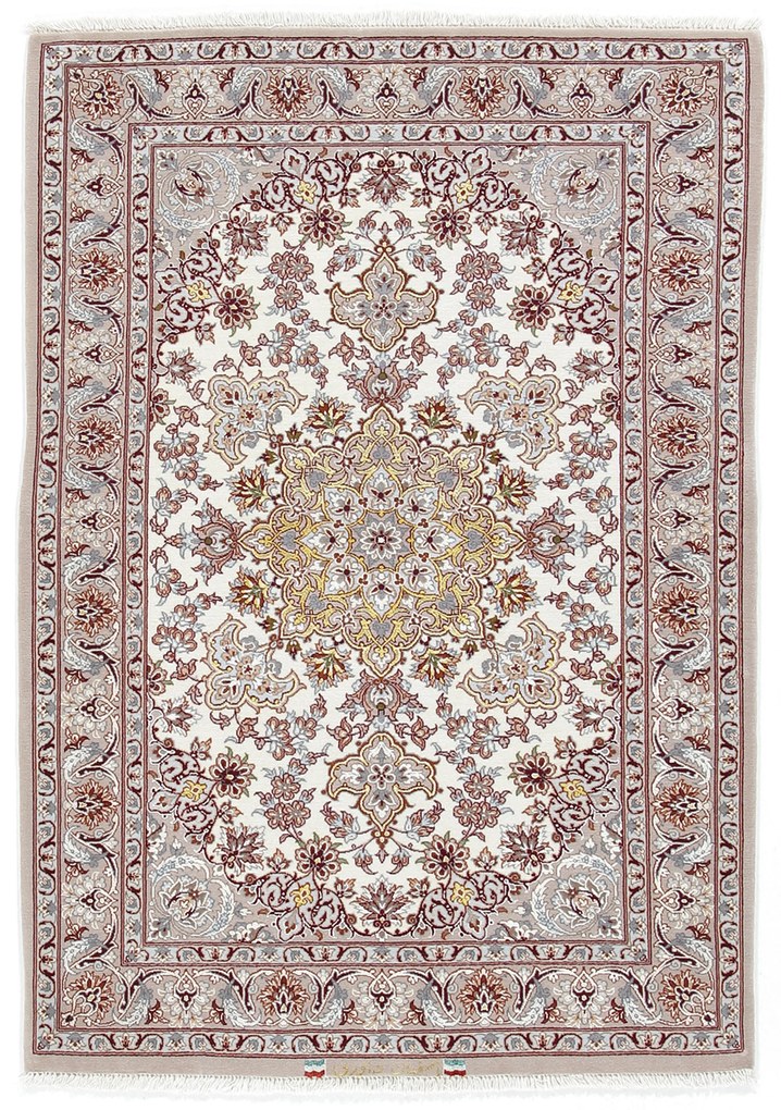 Isfahan Tappeto 120x80 (Iran) Annodato A Mano