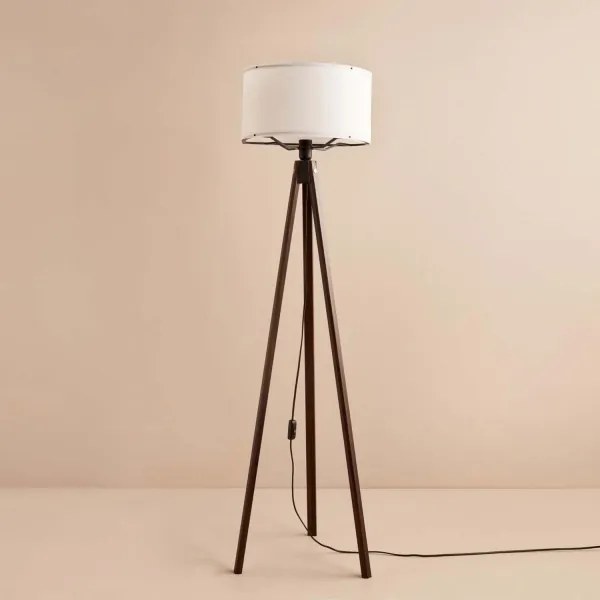 Lampada da terra AYD 1xE27/40W/230V marrone/bianco