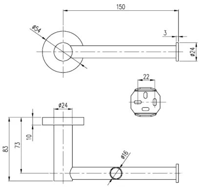 Villeroy & Boch TVA15101400061 - Porta carta igienica ELEMENTS cromo lucido