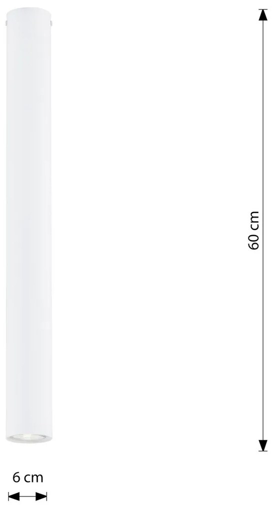 Plafoniera TECNO 1XL da soffitto base GU10 Bianca