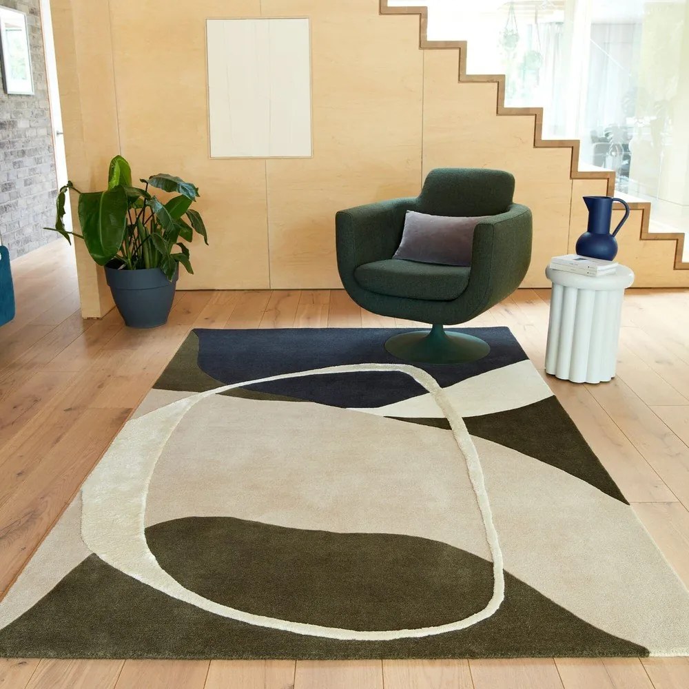 Tappeto in lana verde tessuto a mano 200x300 cm Matrix - Asiatic Carpets