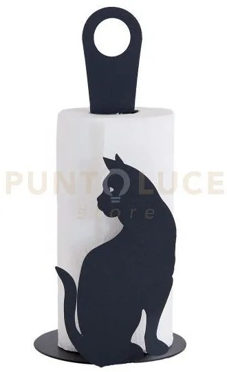 Porta rotoli da cucina gatto nero