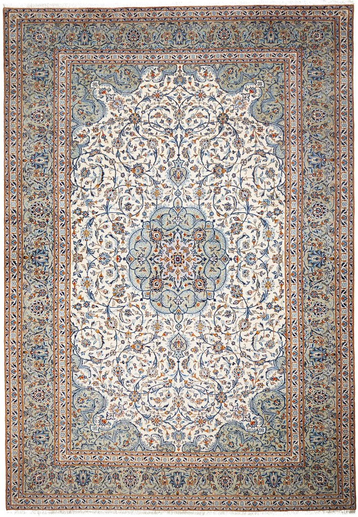 Kashan Tappeto persiano 300 x 420 Beige (Iran) Annodato A Mano