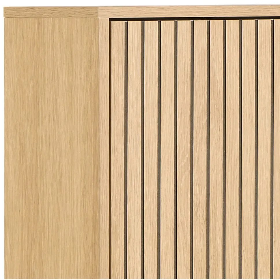 Scarpiera con ante effetto rovere in colore naturale 72x140x25 cm Albany - Actona