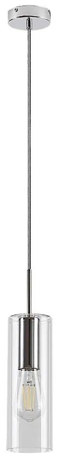 Rabalux 72048 - Lampadario a sospensione con filo ESTA 1xE27/40W/230V limpido/cromo