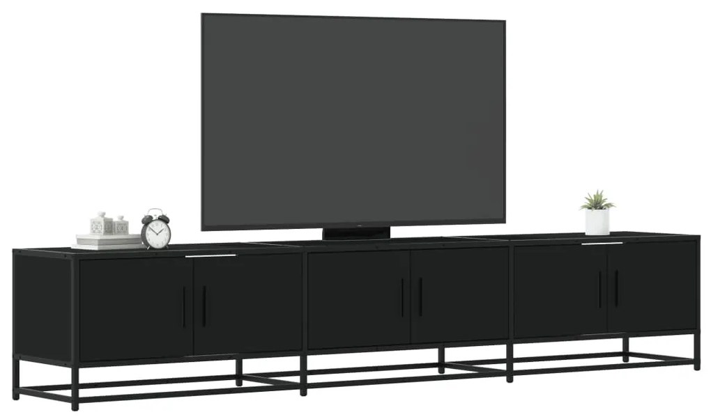 Mobile Porta Tv Nero 210x35x41 Cm İn Truciolato /