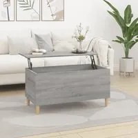 Tavolino Salotto Grigio Sonoma 90x44,5x45 cm Legno Multistrato 819586