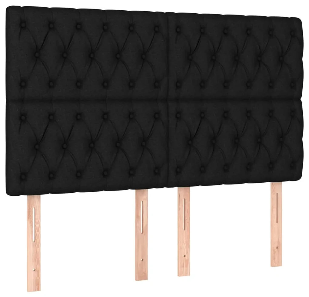 Testiere 4 pz nere72 x 7 x 78/88 cm in tessuto