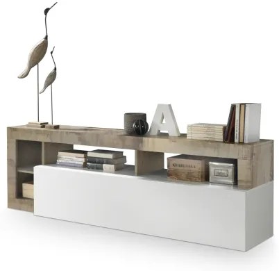 Mobile TV LENOR bianco/marrone