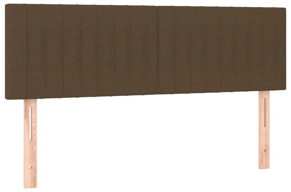 Testiere 2 pz marrone scuro 72x5x78/88 cm in tessuto