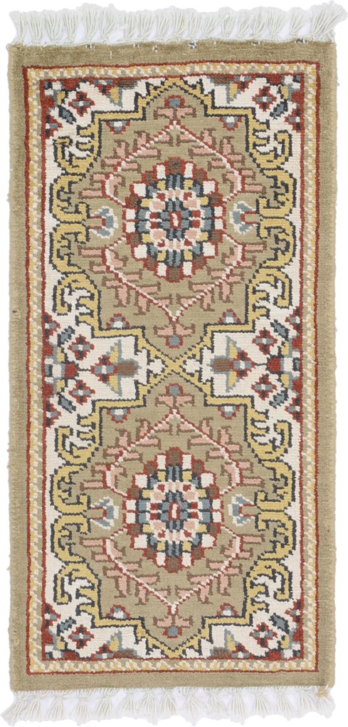 Agra Tappeto orientale 30 x 60 (Indian) Annodato A Mano