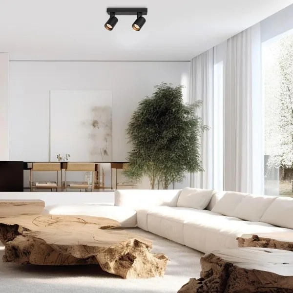 Faretto VOLF 2xGU10/10W/230V nero