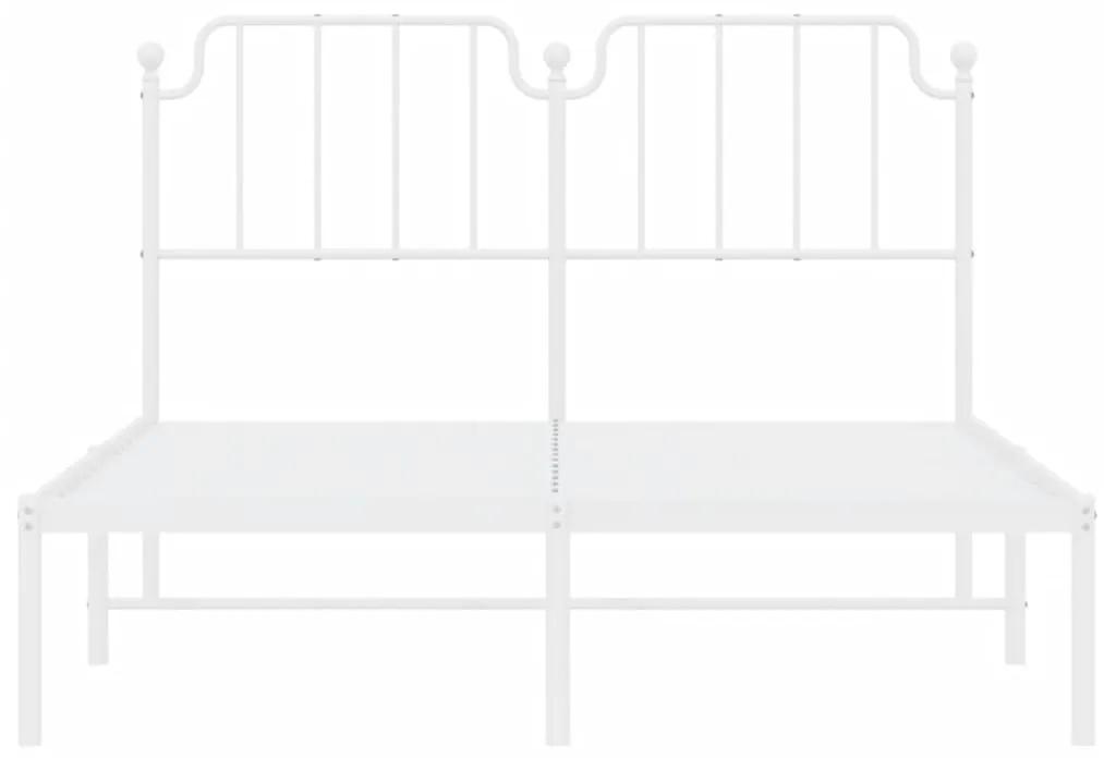 Giroletto con testiera metallo bianco 135x190 cm