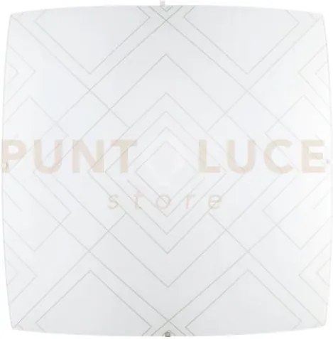 Plafoniera vector bianco lucido e decori grigi 4 luci attacco e27 5...