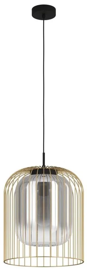 Eglo 39695 - Lampadario a cavo CAMINATA 1xE27/40W/230V nero/oro