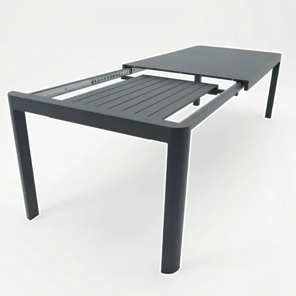 Tavolo In Alluminio Allungabile Telescopico 100x230-300 Cm Telex Antracite