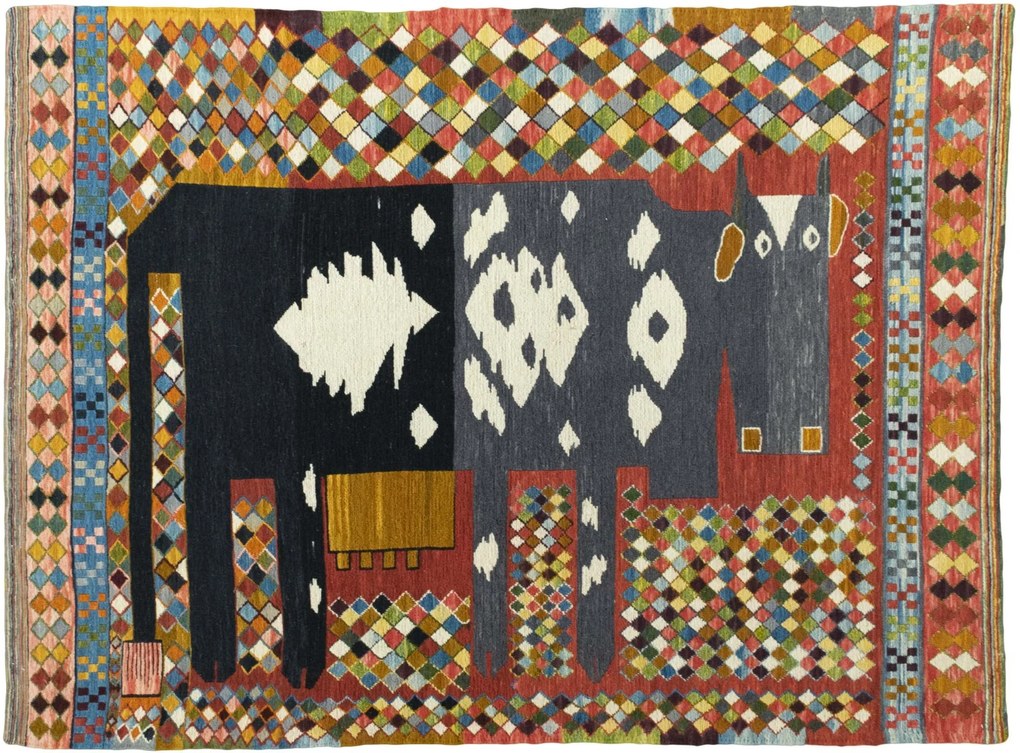 Kilim Tappeto 120x160 (Iran) Tessuto A Mano