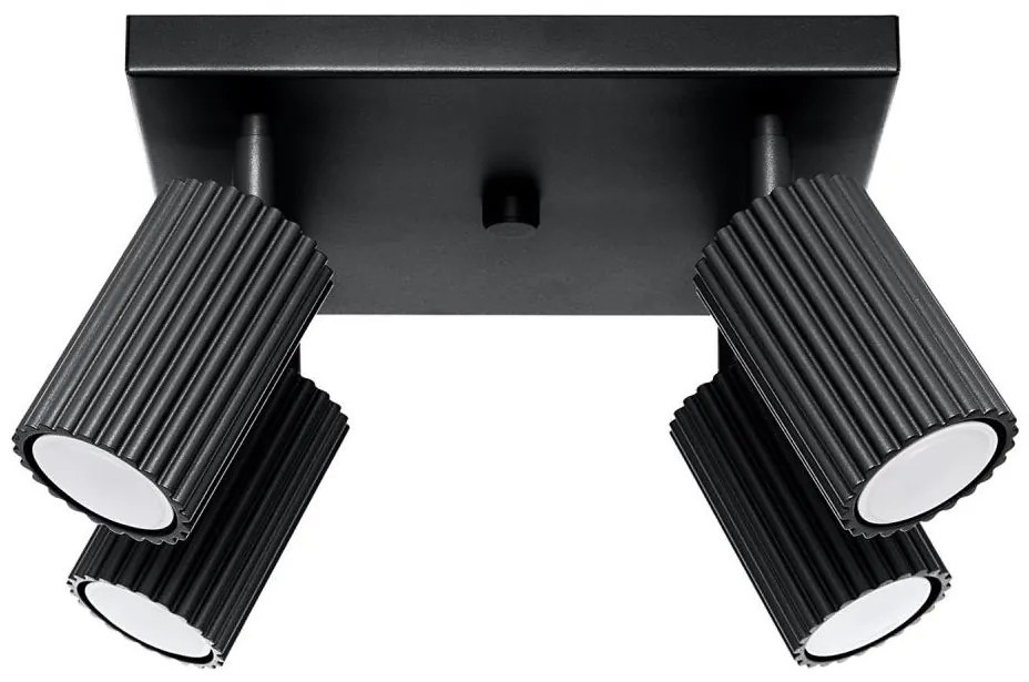 Sollux SL.1583 - Faretto KARBON 4xGU10/10W/230V nero