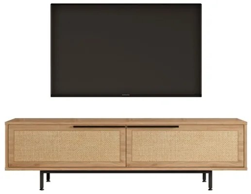 Mobile TV Con Piedini In Ferro 2 Ante Frontali 160x36x45 Ocean Rafia