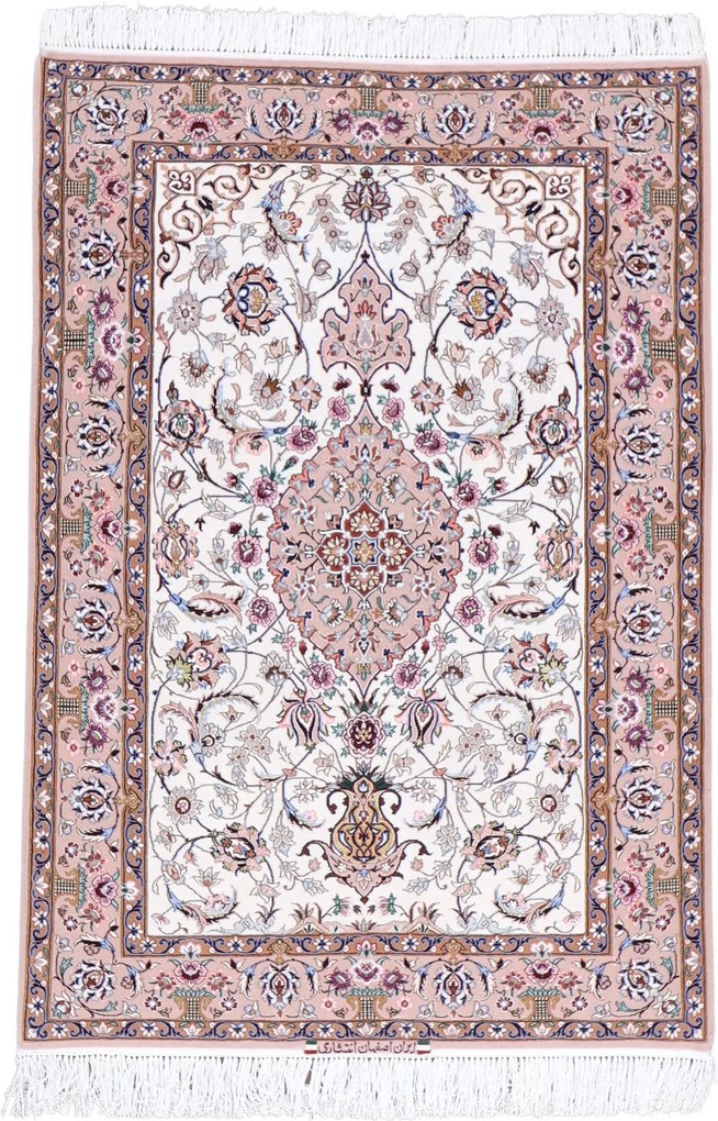 Isfahan Tappeto 110 x 150 (Iran) Annodato A Mano