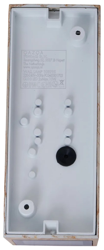 Lampada da parete scandinava in legno 2 luci GU10 70mm IP54 - Baleno