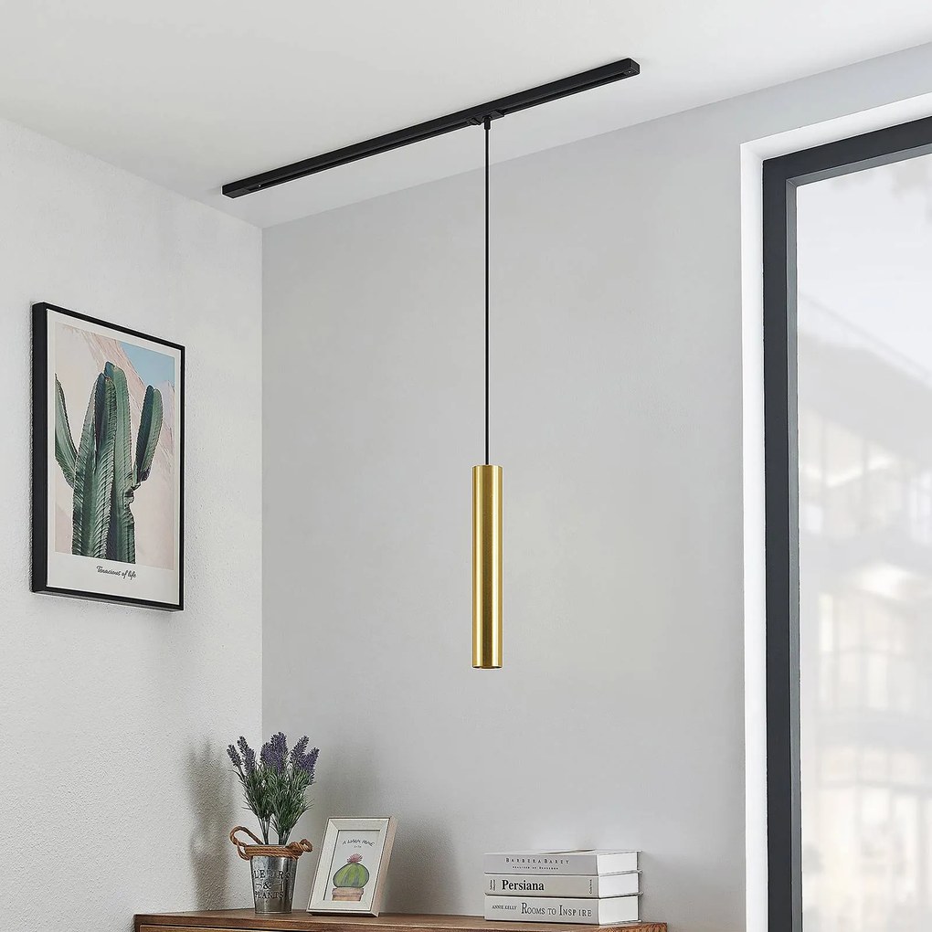 Lampada a sospensione Lindby Linaro, 40 cm, oro, monofase, GU10