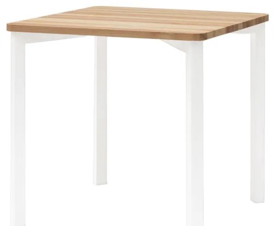 Tavolo da pranzo bianco con gambe arrotondate TRIVENTI, 80 x 80 cm Triventi - Ragaba