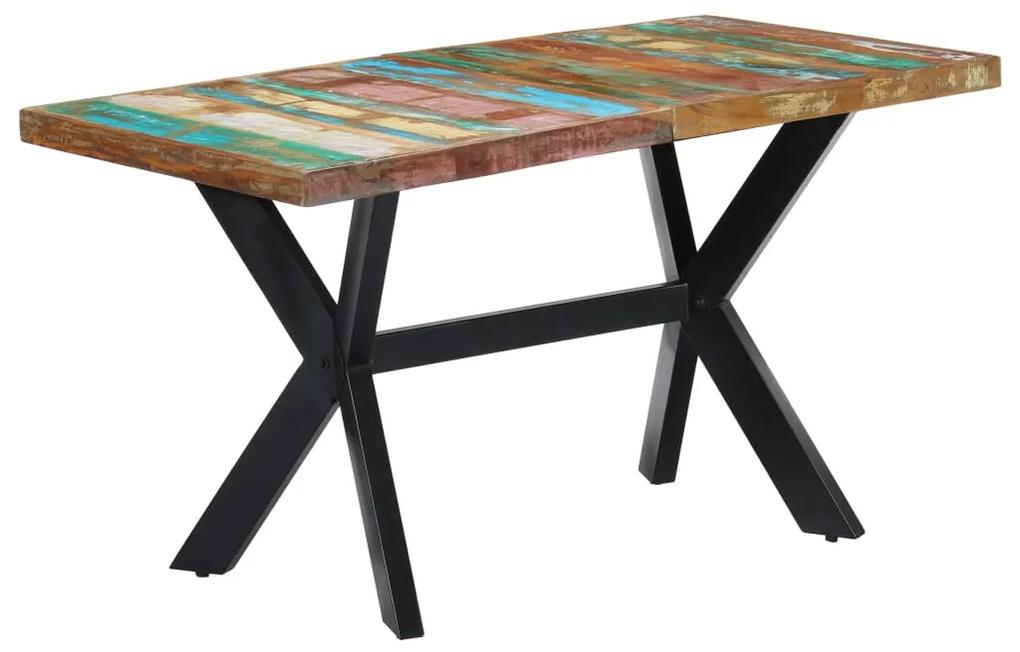 Tavolo da Pranzo 140x70x75 cm in Legno Massello di Recupero