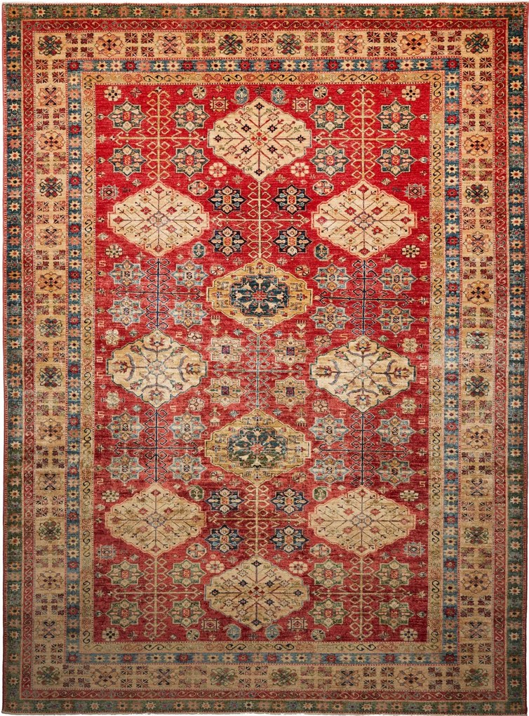 Kazak Tappeto 280 x 370 Rosso (Pakistan) Annodato A Mano