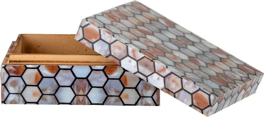 Scatola decorativa in poliresina 13x10x5 cm Domino - Bloomingville