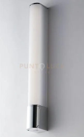 Applique led blaster bianca e cromo 8w 1000lm 4000k ip44 con presa ...