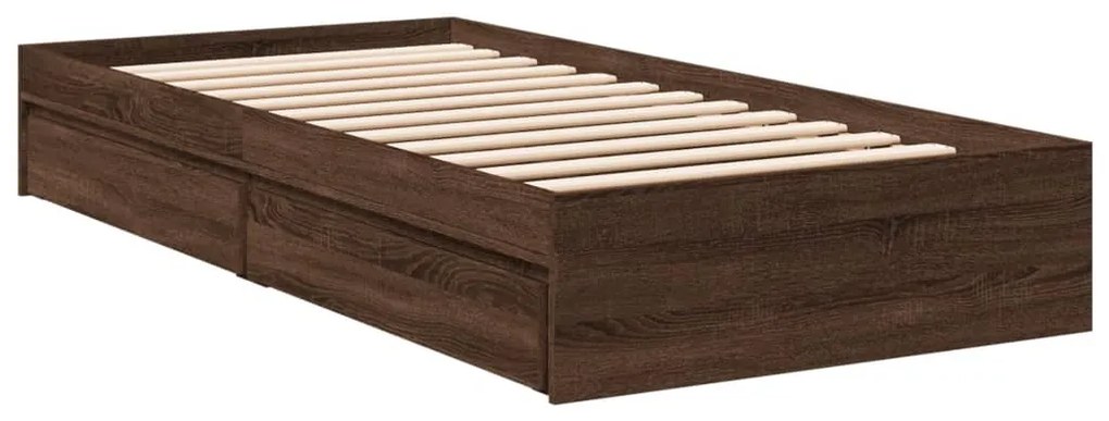 Giroletto cassetti rovere marrone 75x190 cm legno multistrato