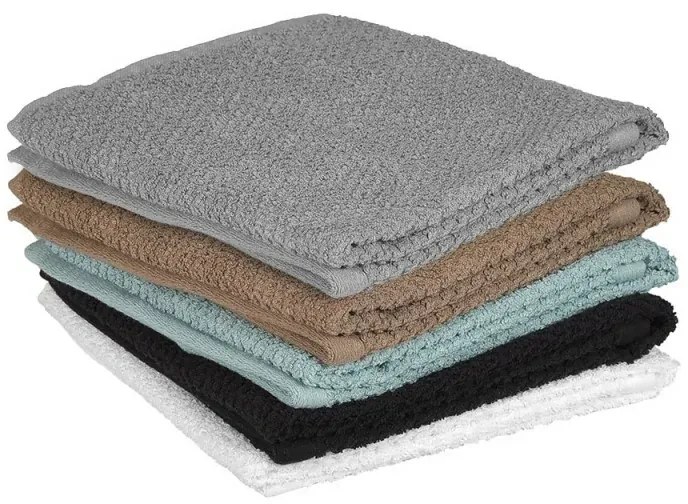Asciugamani ospite per bagno 55x100 cm grigio in cotone 100%