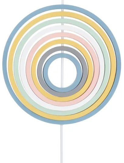 Lampadario sospeso per bambini con cavo HOOPS 1xE27/20W/230V Ø 27 cm multicolore