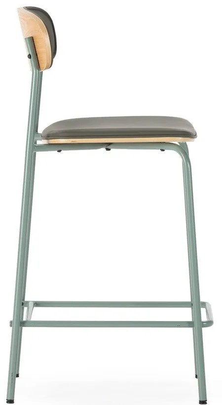 Set di sbagelli da bar verde scuro in imbottito 2 pz (altezza della seduta 65,5 cm) Saula – Marckeric