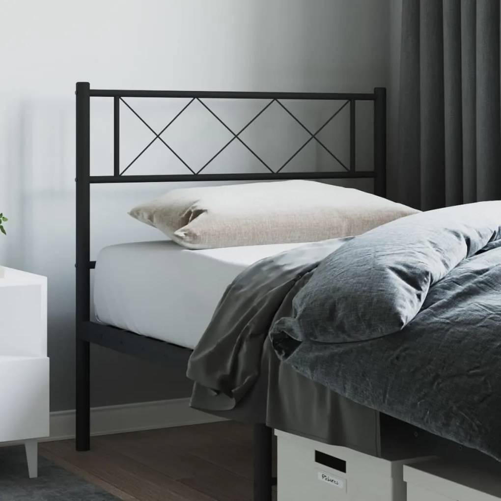 Testiera İn Metallo Nero 90 Cm /