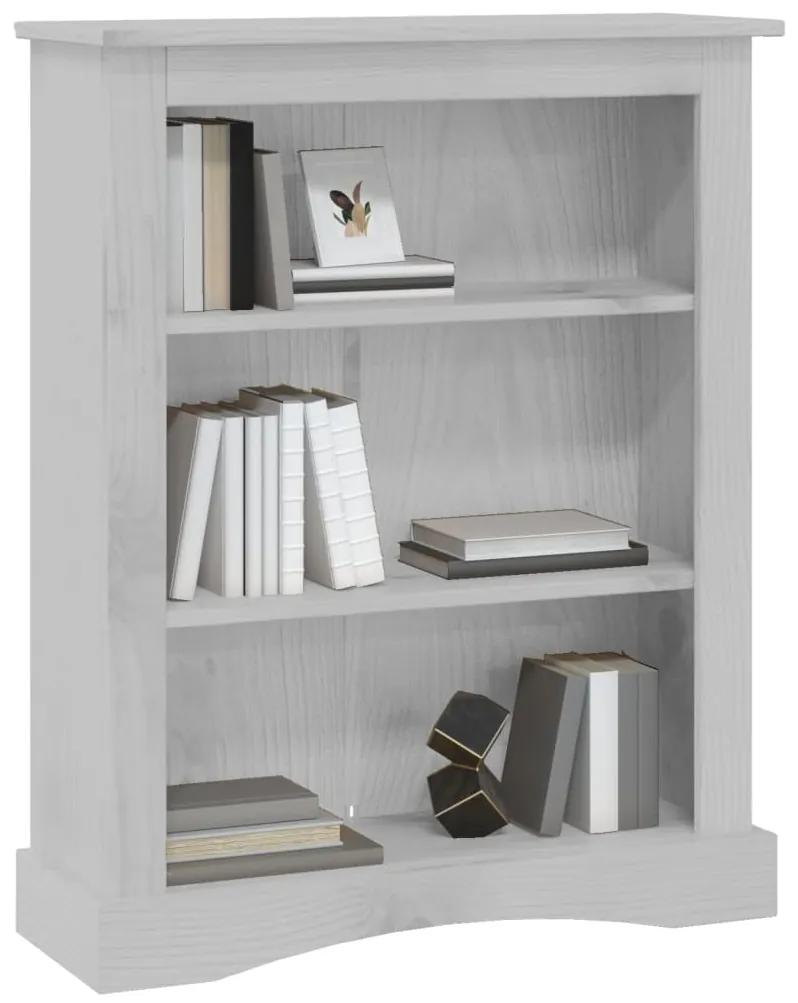 Libreria a 3 livelli in pino corona range grigio 81x29x100 cm