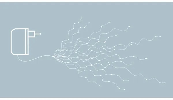 Eglo 411324 - Catena natalizia LED DEW DROP 360xLED 2m bianco caldo