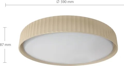 Brilagi - Plafoniera da soffitto dimmerabile a LED LUCIA LED/60W/230V Ø 59 cm beige+telecomando