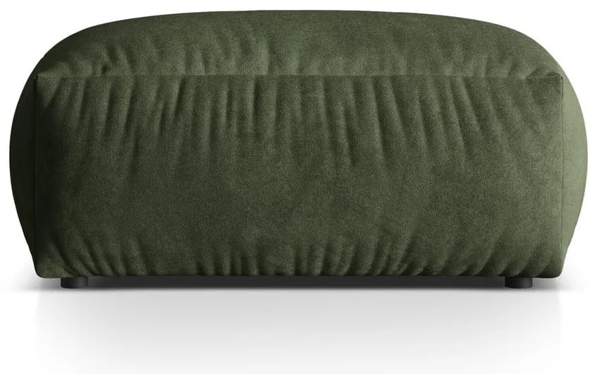 Poggiapiedi componibile verde con rivestimento in velluto Martina – Micadoni