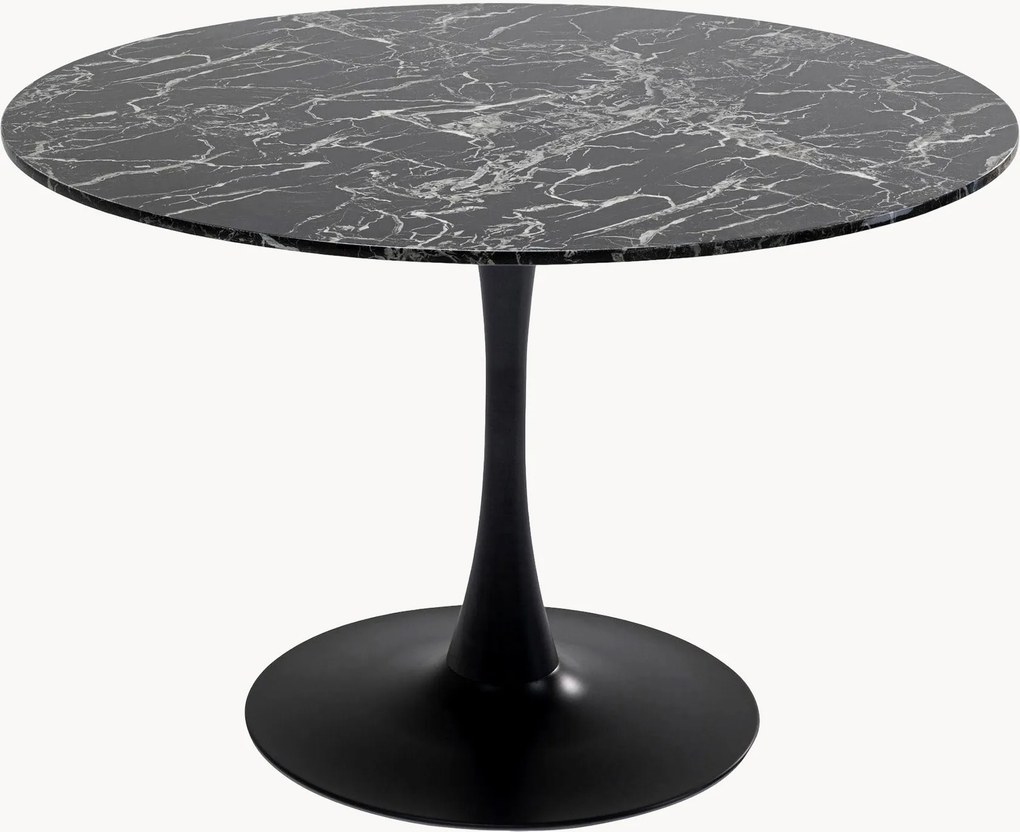 Tavolo rotondo con piano effetto marmo Veneto, Ø 110 cm
