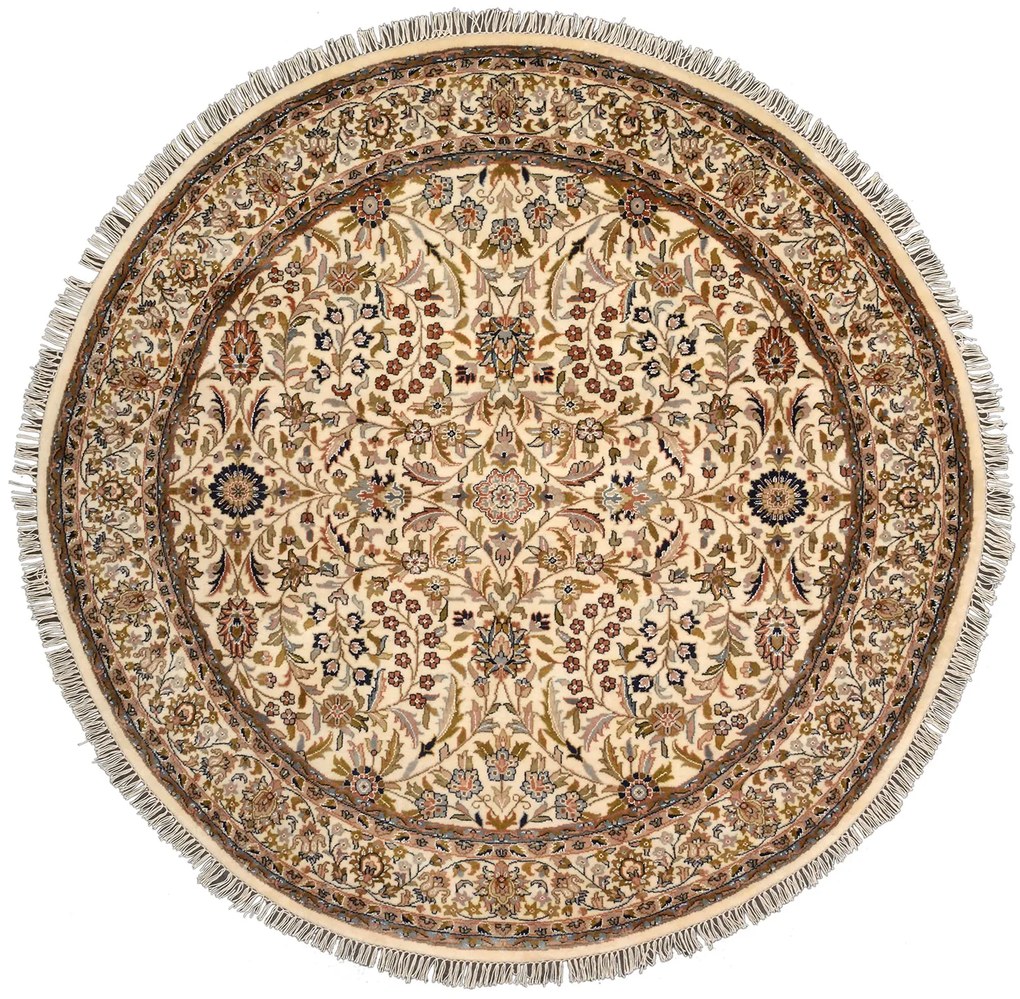 Tabriz Tappeto orientale 190x190 Beige (Indian) Annodato A Mano