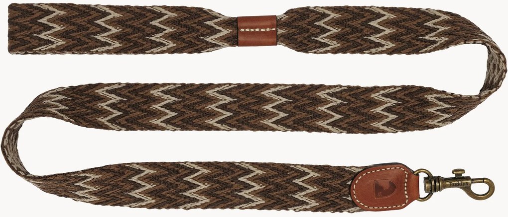 Guinzaglio per cani in cotone tessuto a mano con dettagli in pelle Peruvian Classic