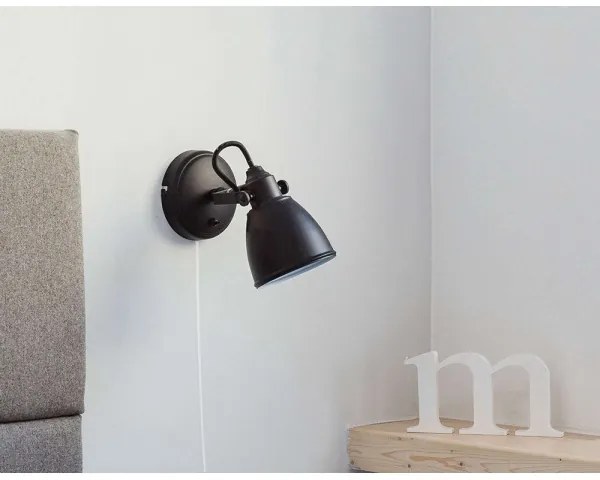 Markslöjd 105814 - Applique FJÄLLBACKA 1xE14/40W/230V nero