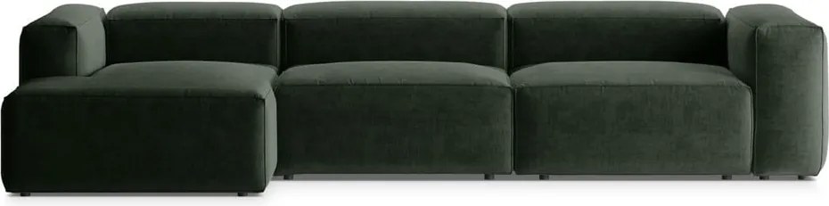 Divano angolare verde (con penisola a sinistra/con chaise lounge) Bergamo – Cosmopolitan Design